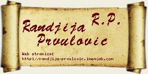 Ranđija Prvulović vizit kartica